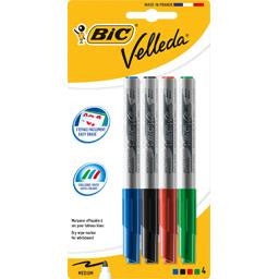 4  Crayon ardoise Velleda /  4  Removable medium flets Velleda BIC - TheLittleMart