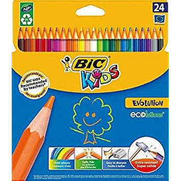 Crayons de couleur / 24 Colored Pencil EVOLUTION BIC - TheLittleMart