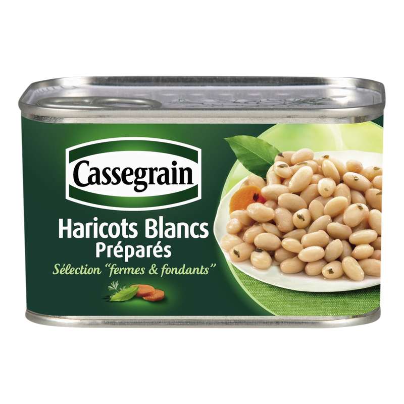 CASSEGRAIN Haricots Blancs cuis / Cooked white beans 250g
