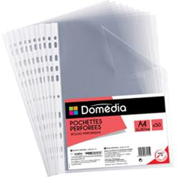 50  Pochettes perforantes transparentes / 50 Clear Sheet Protectors A4 DOMEDIA - TheLittleMart