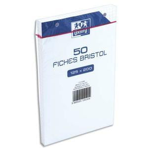 OXFORD 50 Perforated Bristol sheet/ Fiches Bristol perforées 125x200 - TheLittleMart