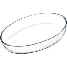 Plat ovale en verre / Oval glass dish DOMEDIA