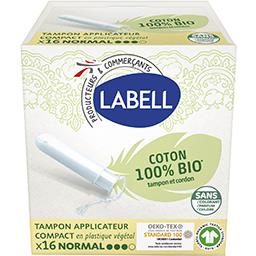Tampon avec applicateur Normal Bio / Normal Organic Tampon with applicator x16 LABELL